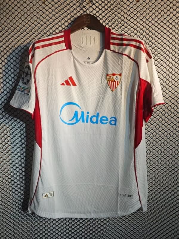 Thailand Quality(AAA) 25/26 Sevilla Home Soccer Jersey (Player)