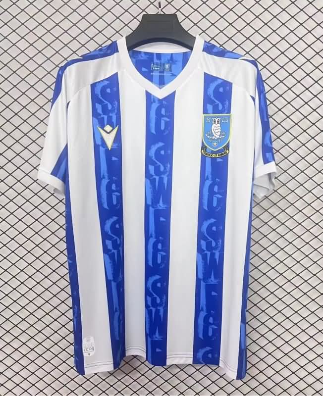 Thailand Quality(AAA) 25/26 Sheffield Wednesday Home Soccer Jersey
