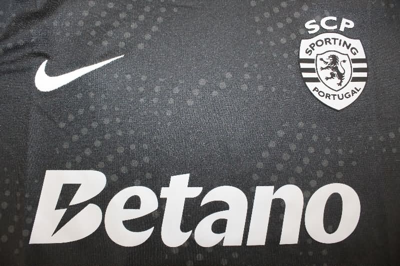 Thailand Quality(AAA) 25/26 Sporting Lisbon Black Soccer Jersey