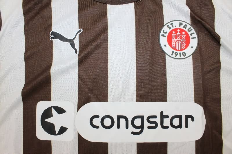 Thailand Quality(AAA) 25/26 St Pauli Home Soccer Jersey