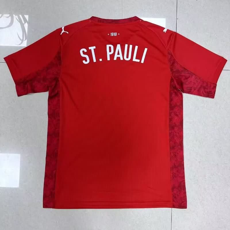 Thailand Quality(AAA) 25/26 St Pauli Red Soccer Jersey