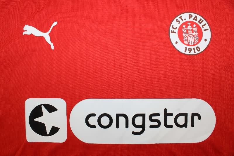 Thailand Quality(AAA) 25/26 St Pauli Red Soccer Jersey