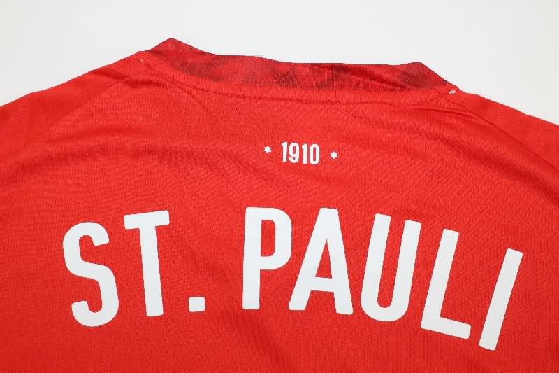 Thailand Quality(AAA) 25/26 St Pauli Red Soccer Jersey