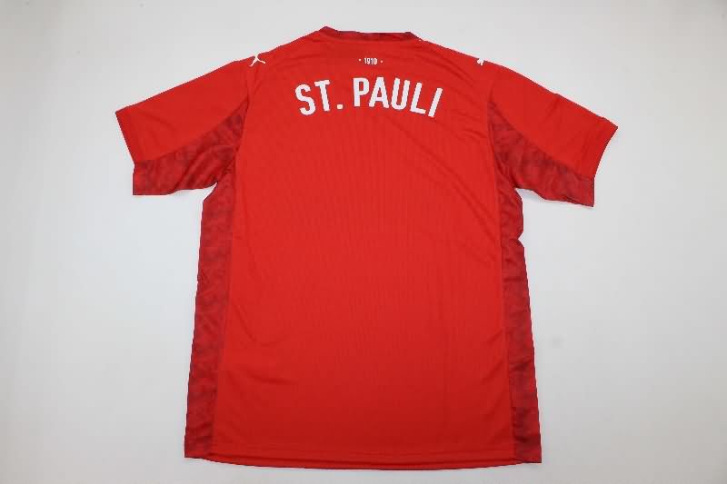 Thailand Quality(AAA) 25/26 St Pauli Red Soccer Jersey