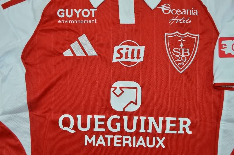 Thailand Quality(AAA) 25/26 Stade Brestois Home Soccer Jersey