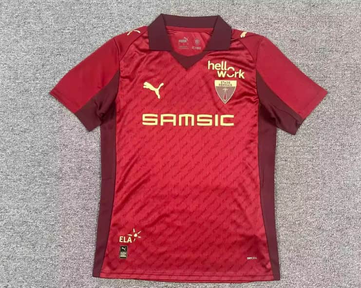 Thailand Quality(AAA) 25/26 Stade Rennais 125th Anniversary Red Soccer Jersey