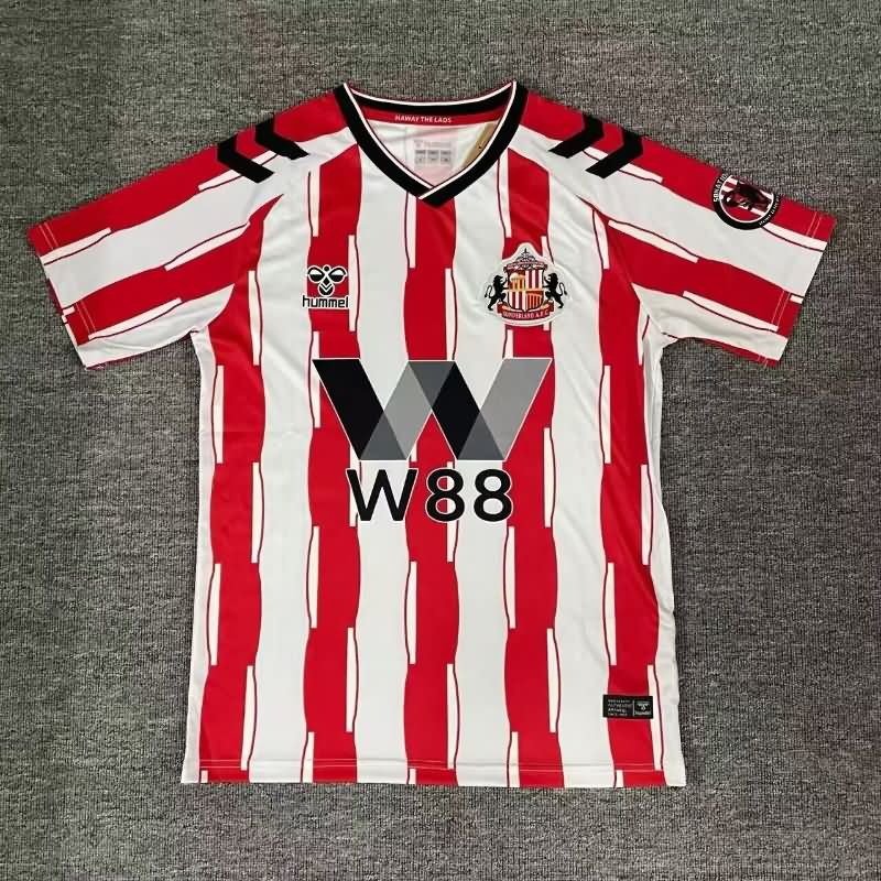 Thailand Quality(AAA) 25/26 Sunderland Home Soccer Jersey