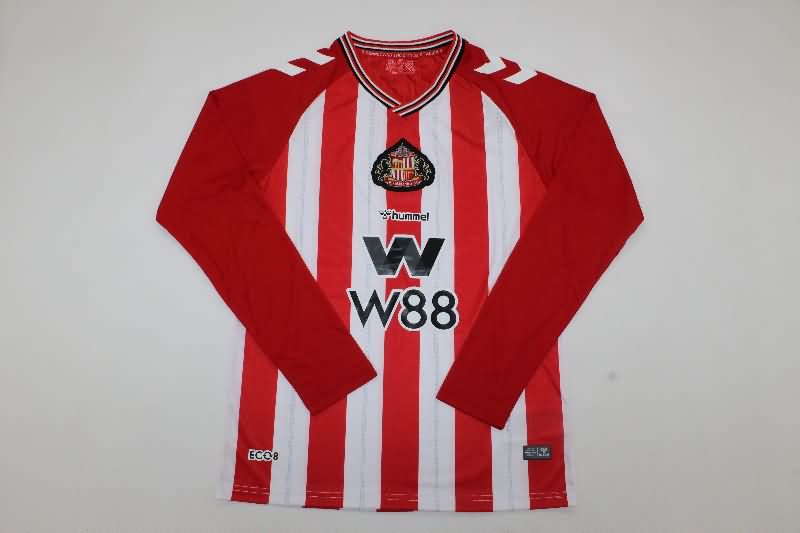 Thailand Quality(AAA) 25/26 Sunderland Home Long Sleeve Soccer Jersey