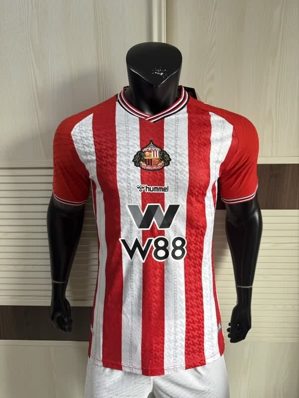 Thailand Quality(AAA) 25/26 Sunderland Home Soccer Jersey (Player)