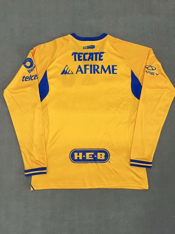Thailand Quality(AAA) 25/26 Tigres UANL Home Long Sleeve Soccer Jersey