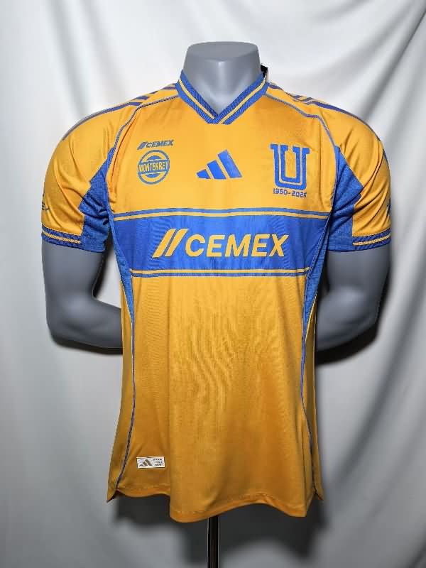 Thailand Quality(AAA) 25/26 Tigres UANL Home Soccer Jersey (Player)