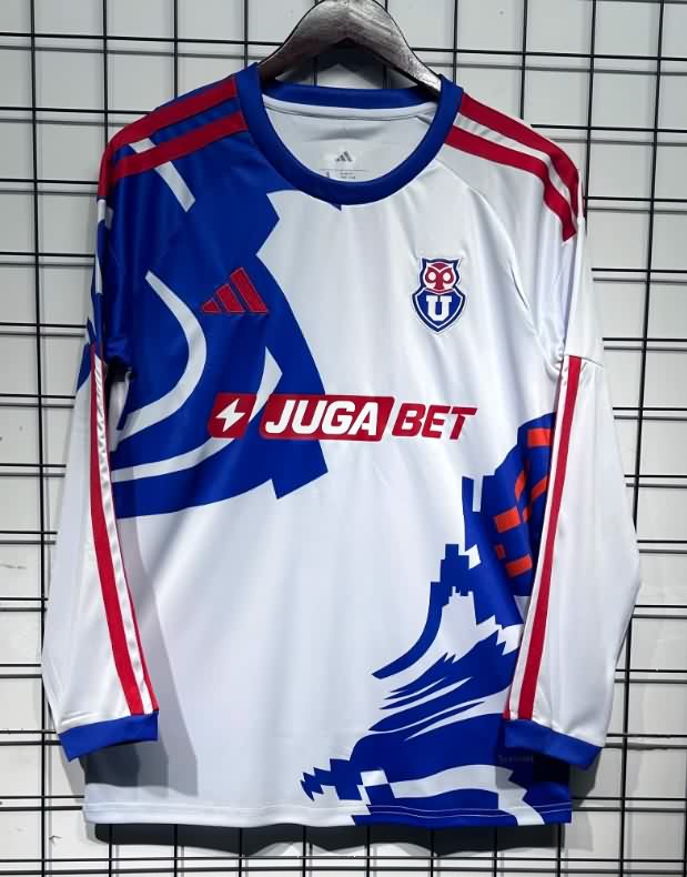 Thailand Quality(AAA) 2026 Universidad Chile Away Long Sleeve Soccer Jersey
