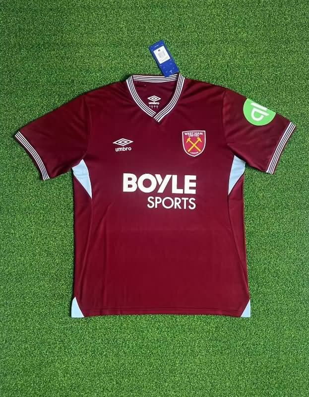 Thailand Quality(AAA) 25/26 West Ham Home Soccer Jersey