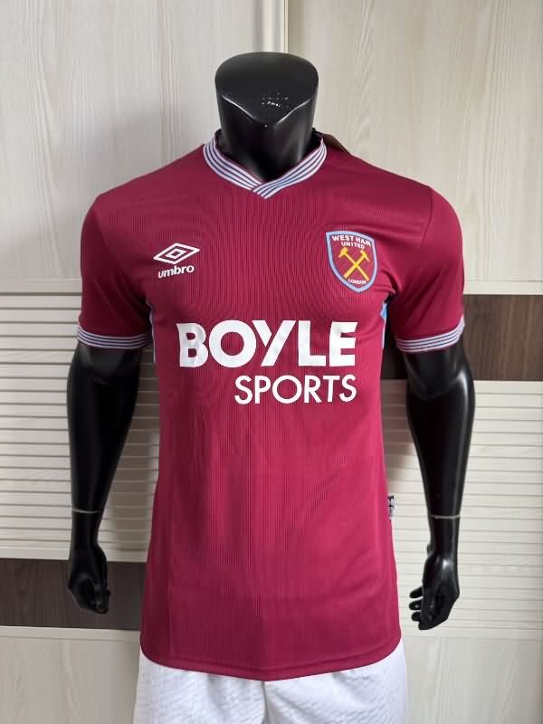 Thailand Quality(AAA) 25/26 West Ham Home Soccer Jersey (Player)