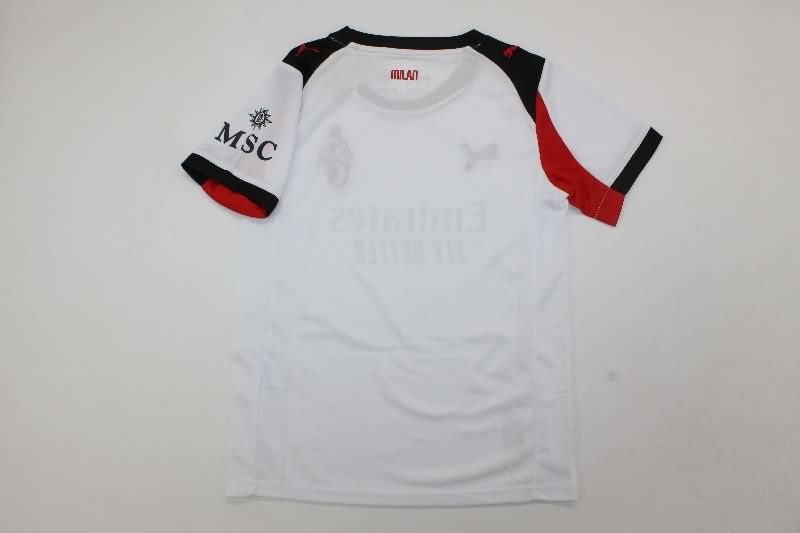 25/26 AC Milan Away Kids Soccer Jersey And Shorts