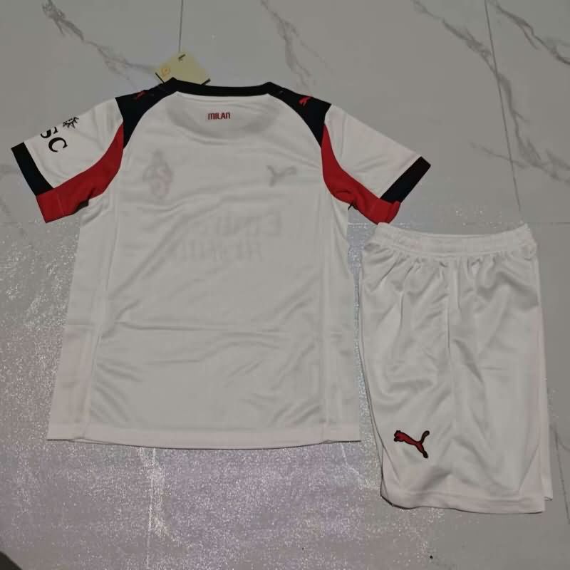 25/26 AC Milan Away Kids Soccer Jersey And Shorts Leaked