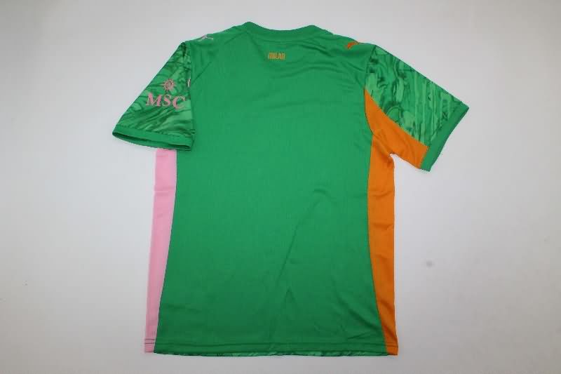 25/26 AC Milan Goalkeeper Green Kids Soccer Jersey And Shorts