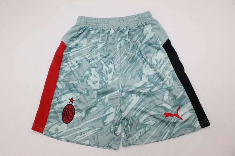 25/26 AC Milan Goalkeeper Grey Kids Soccer Jersey And Shorts