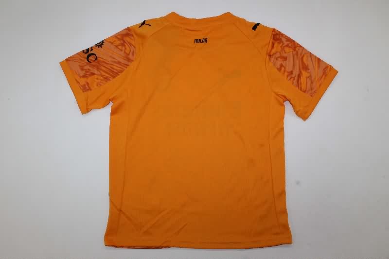25/26 AC Milan Goalkeeper Orange Kids Soccer Jersey And Shorts