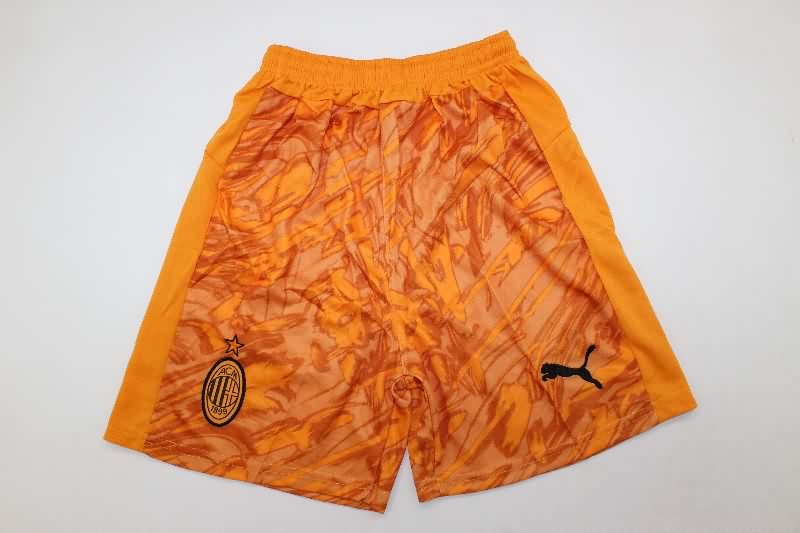 25/26 AC Milan Goalkeeper Orange Kids Soccer Jersey And Shorts