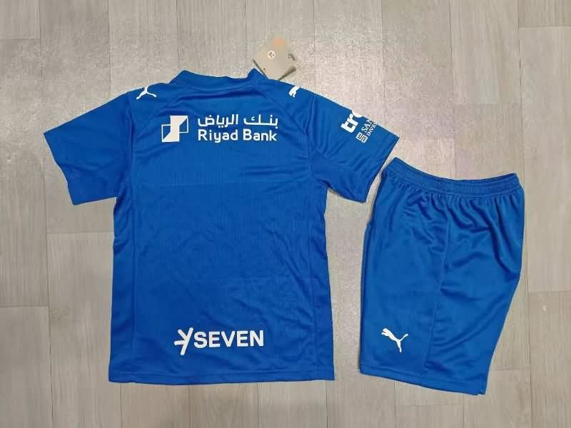 25/26 Al Hilal Home Kids Soccer Jersey And Shorts