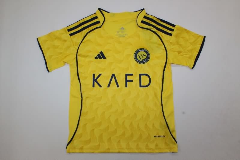 25/26 Al Nassr FC Home Kids Soccer Jersey And Shorts