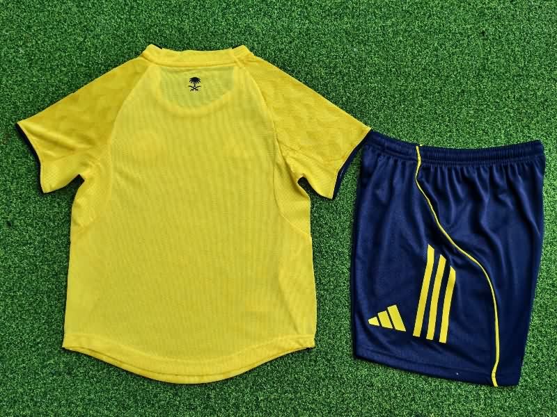 25/26 Al Nassr FC Home Kids Soccer Jersey And Shorts (Player)