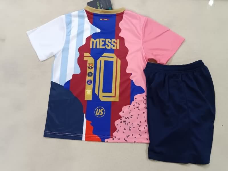 2025 Argentina MESSI Special Kids Soccer Jersey And Shorts