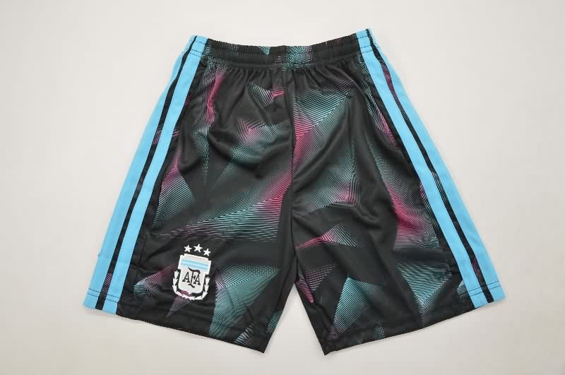 2026 Argentina World Cup Goalkeeper Black Kids Soccer Jersey And Shorts