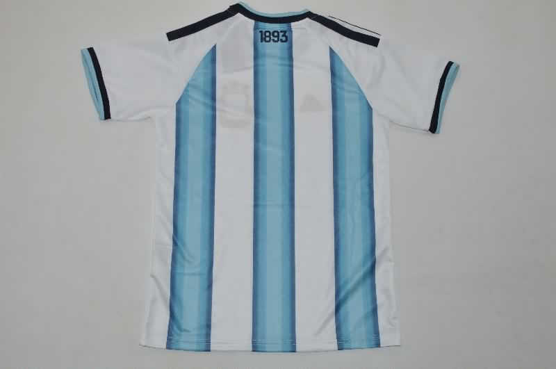 2026 Argentina World Cup Home Kids Soccer Jersey And Shorts