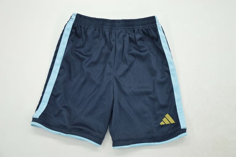 2026 Argentina World Cup Home Long Sleeve Kids Soccer Jersey And Shorts