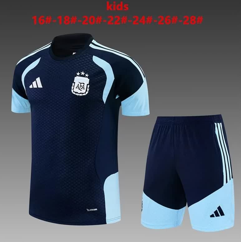 2026 Argentina Training Kids Soccer Jersey And Shorts