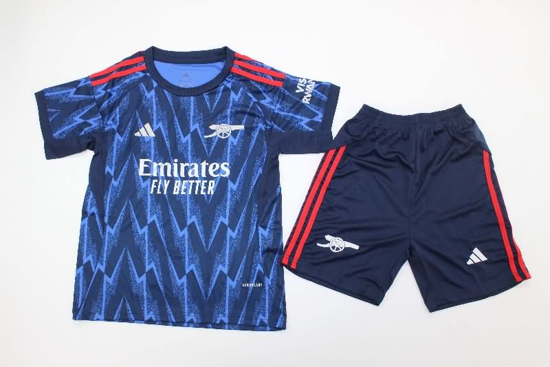 25/26 Arsenal Away Kids Soccer Jersey And Shorts