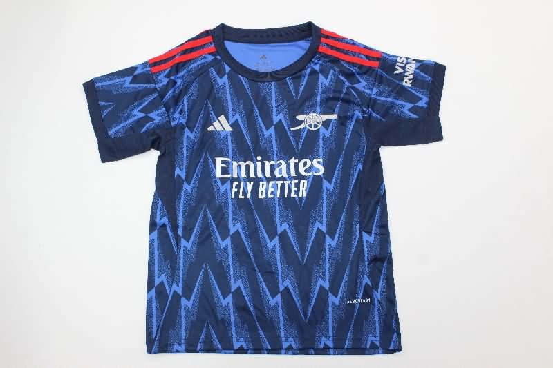 25/26 Arsenal Away Kids Soccer Jersey And Shorts
