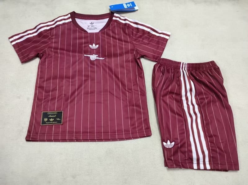 25/26 Arsenal Red Kids Soccer Jersey And Shorts