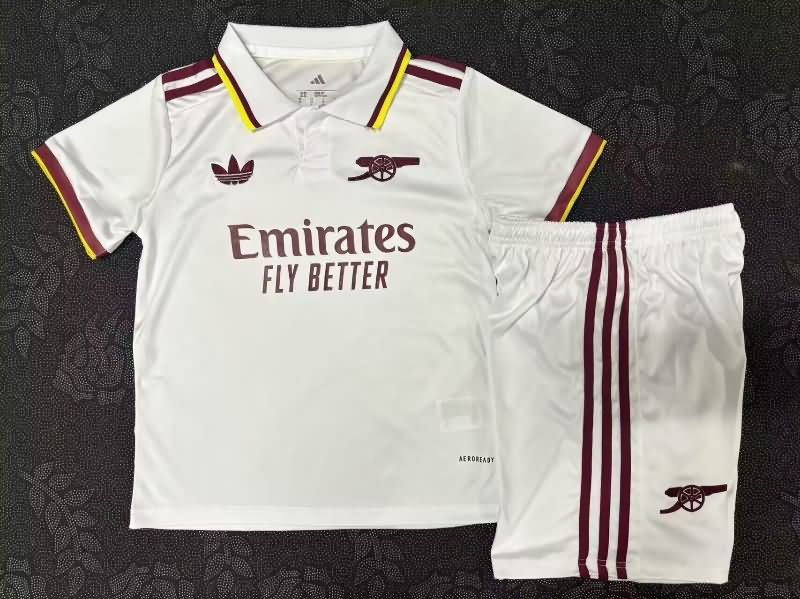 25/26 Arsenal Third Kids Soccer Jersey And Shorts Leaked