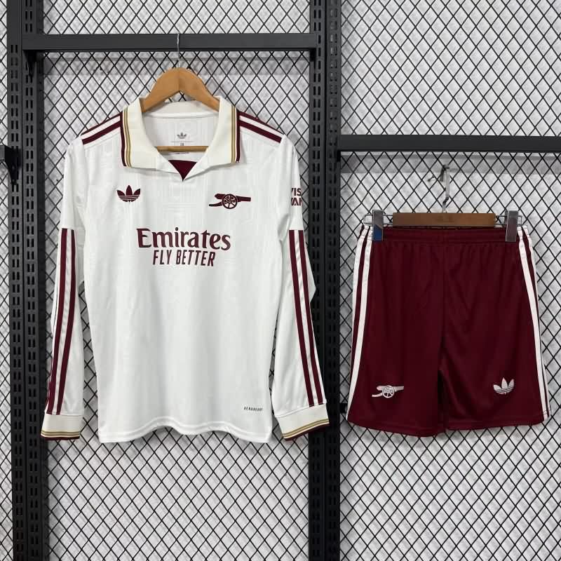 25/26 Arsenal Third Long Sleeve Kids Soccer Jersey And Shorts