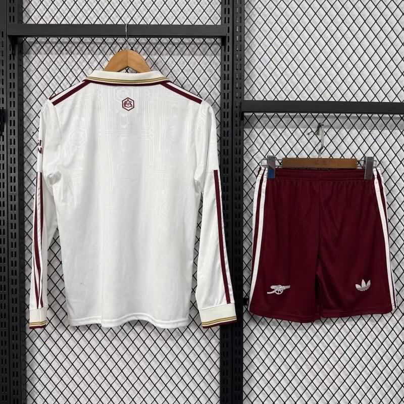25/26 Arsenal Third Long Sleeve Kids Soccer Jersey And Shorts
