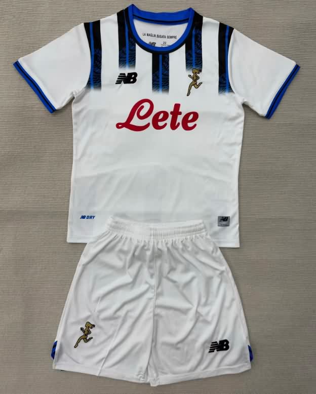 25/26 Atalanta BC Away Kids Soccer Jersey And Shorts