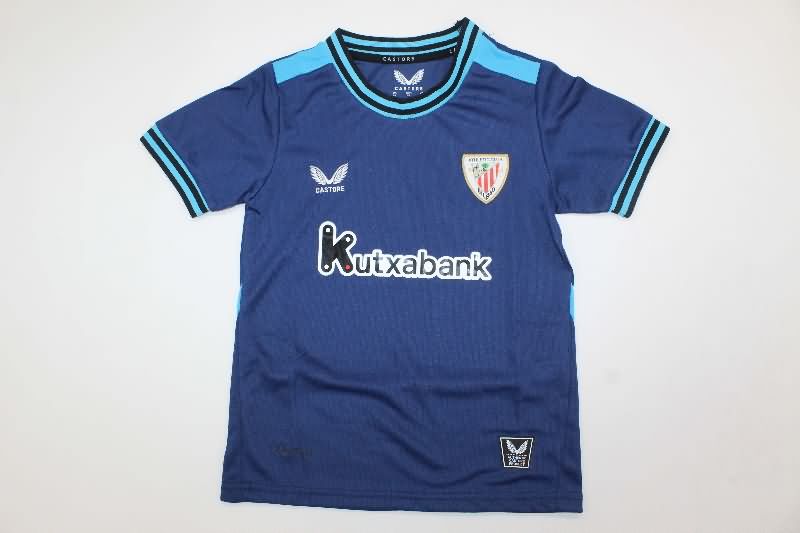 25/26 Athletic Bilbao Away Kids Soccer Jersey And Shorts