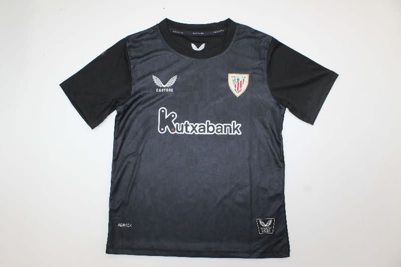 25/26 Athletic Bilbao Goalkeeper Black Kids Soccer Jersey And Shorts