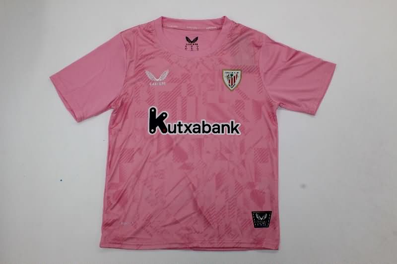 25/26 Athletic Bilbao Goalkeeper Pink Kids Soccer Jersey And Shorts
