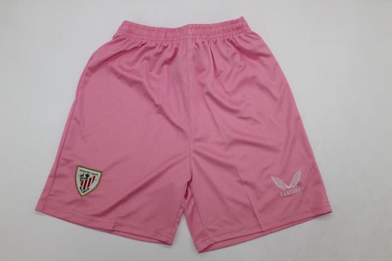 25/26 Athletic Bilbao Goalkeeper Pink Kids Soccer Jersey And Shorts