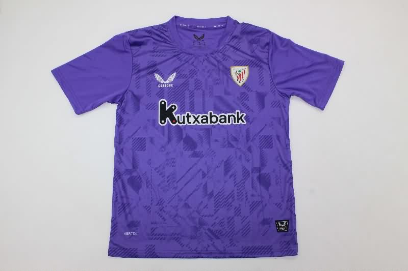 25/26 Athletic Bilbao Goalkeeper Purple Kids Soccer Jersey And Shorts