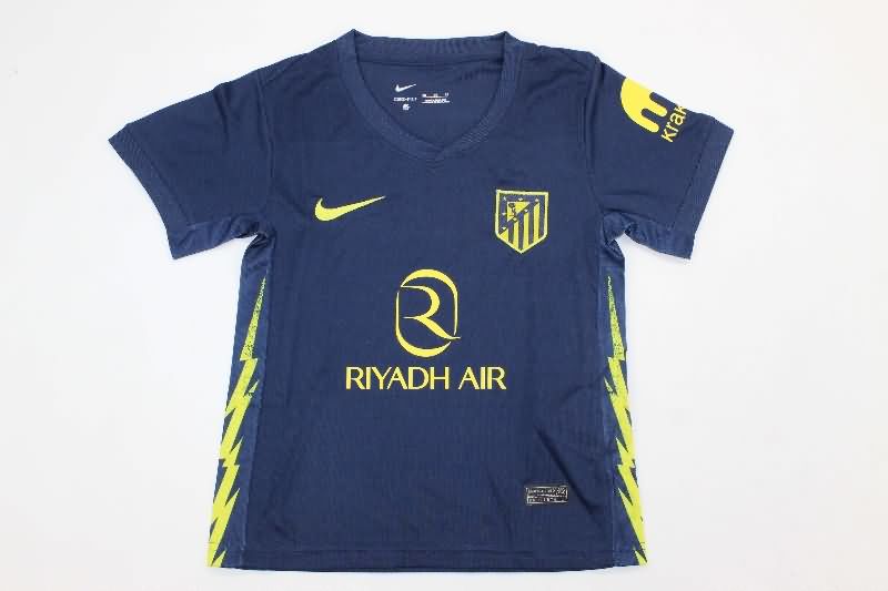 25/26 Atletico Madrid Away Kids Soccer Jersey And Shorts