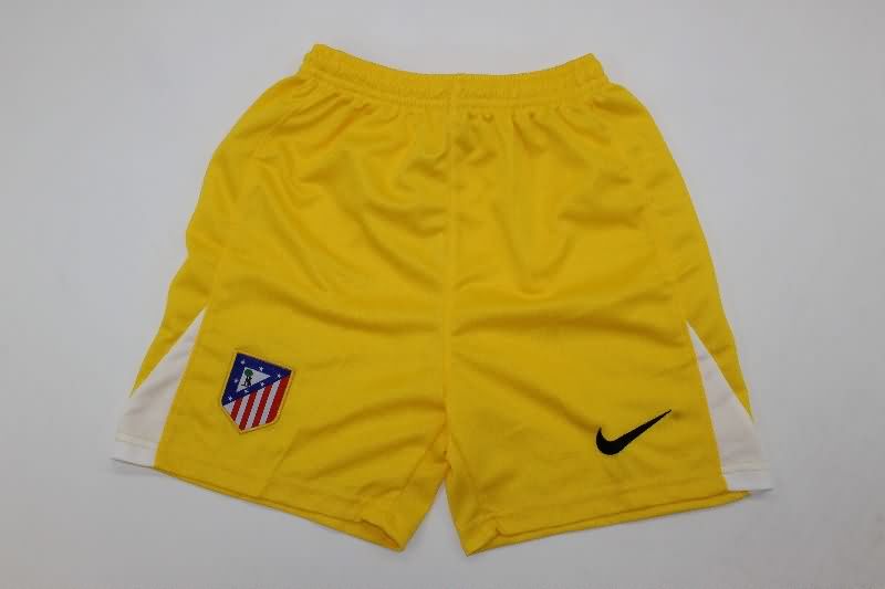 25/26 Atletico Madrid Goalkeeper Yellow Kids Soccer Jersey And Shorts