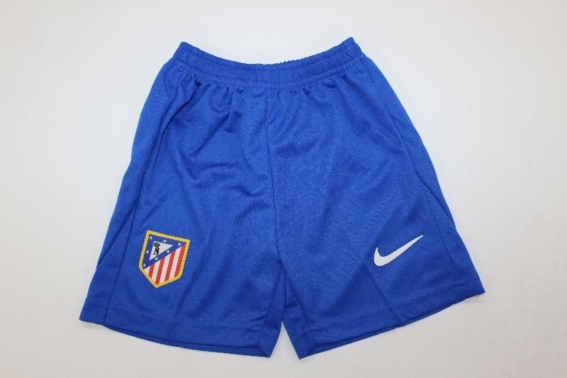 25/26 Atletico Madrid Home Kids Soccer Jersey And Shorts