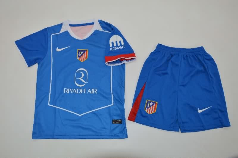 25/26 Atletico Madrid Third Kids Soccer Jersey And Shorts