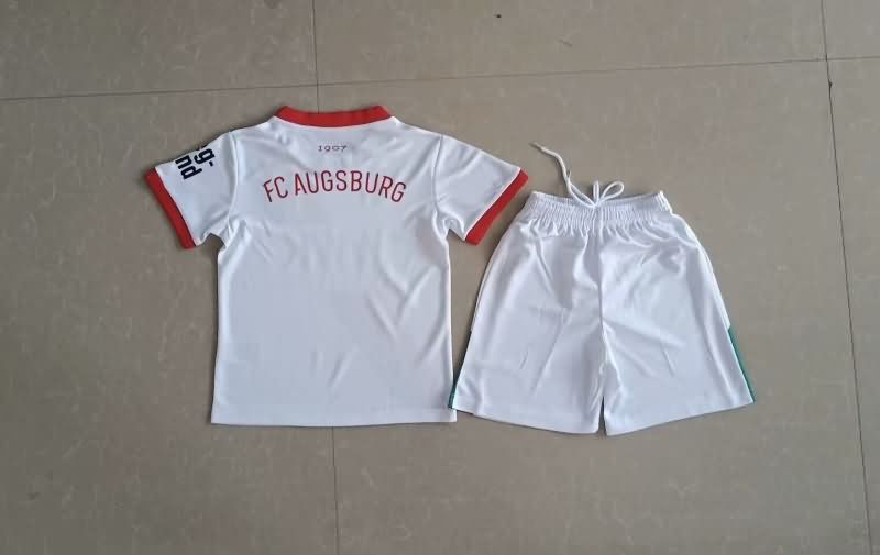 25/26 Augsburg Home Kids Soccer Jersey And Shorts