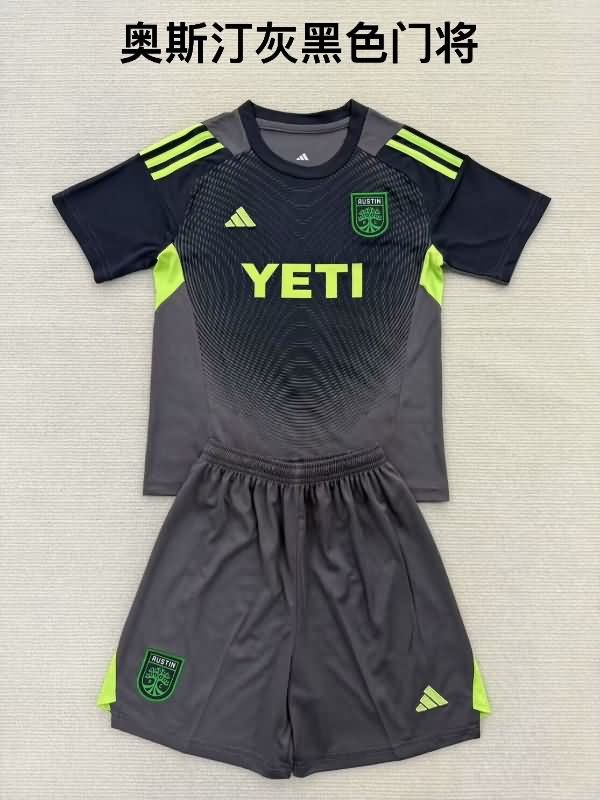 2025 Austin Goalkeeper Black Kids Soccer Jersey And Shorts